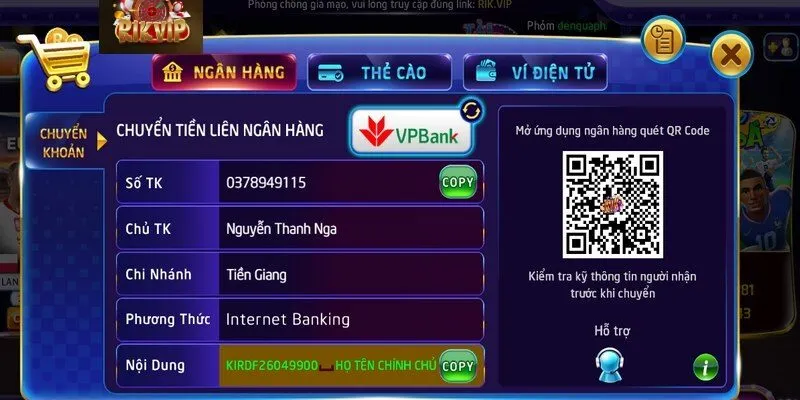 Hình thức nạp tiền bằng thẻ cao thuận tiện rất chi tiết